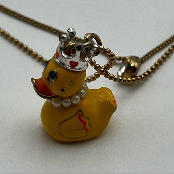 Betsey Johnson Jewelry - RARE Vintage Betsey Jonson Dollhouse Rubber Ducky Necklace